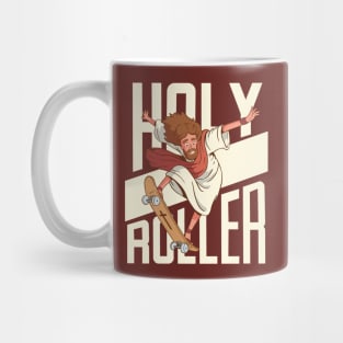 Funny Holy Roller Skateboarding Jesus // Christian Humor Jesus Joke Mug